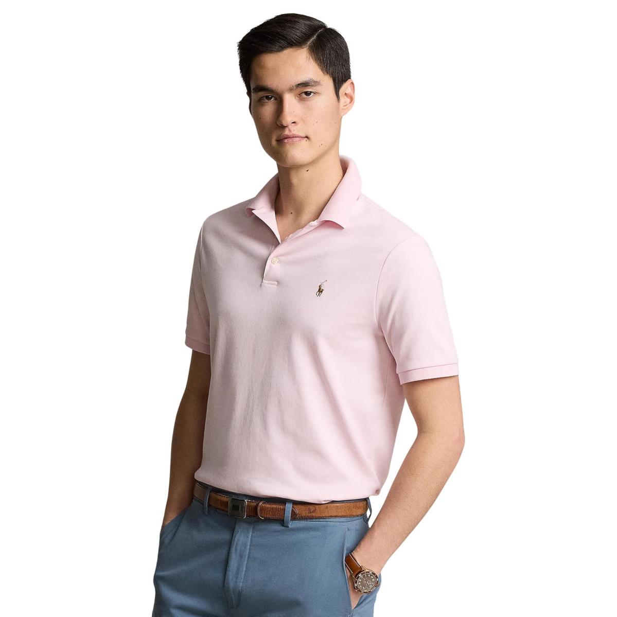 Man`s Shirts Tops Polo Ralph Lauren Classic Fit Soft Cotton Polo Shirt Hint Of Pink