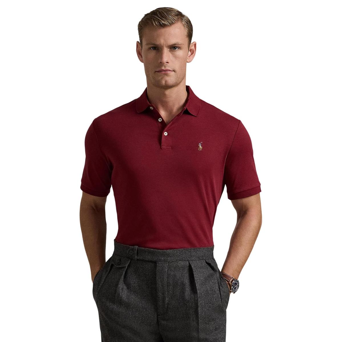 Man`s Shirts Tops Polo Ralph Lauren Classic Fit Soft Cotton Polo Shirt Red Carpet