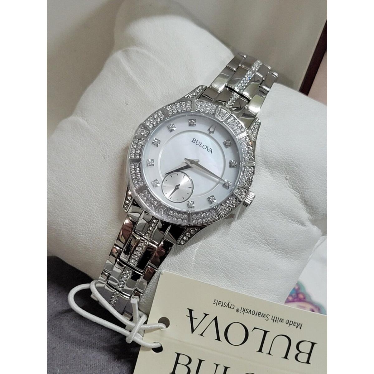 Bulova 96L291 30.5 mm Silver Stainless Steel Case Silver Stainless Steel - Dial: White, Band: Silver, Bezel: Silver