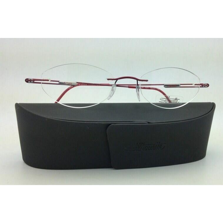 Silhouette Eyeglasses Titan Next Generation Iii 6619 6079 49-17 Red w/ Clear