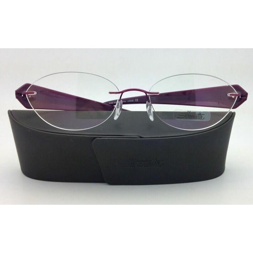 Silhouette Eyeglasses Mystero 6699 6052 54-17 Burgundy w/ Clear Demo Lenses