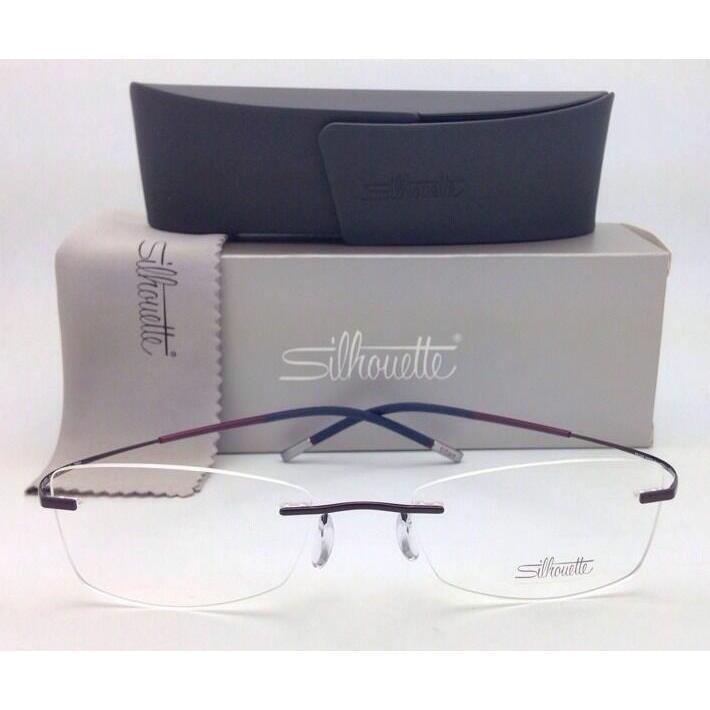 Silhouette Rimless Eyeglasses Titan Minimal Art 7581 4339 6062 Red - Brown