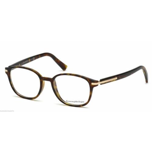 Ermenegildo Zegna Eyeglasses EZ 5004 052 49-17 145 Dark Havana Frame W/clear