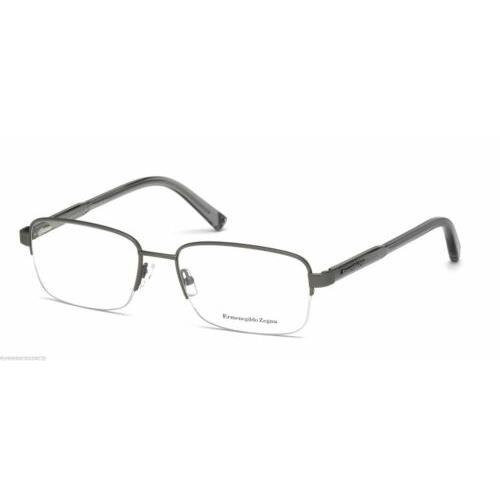 Ermenegildo Zegna Eyeglasses EZ 5006 009 54-18 145 Matte Gunmetal Frames