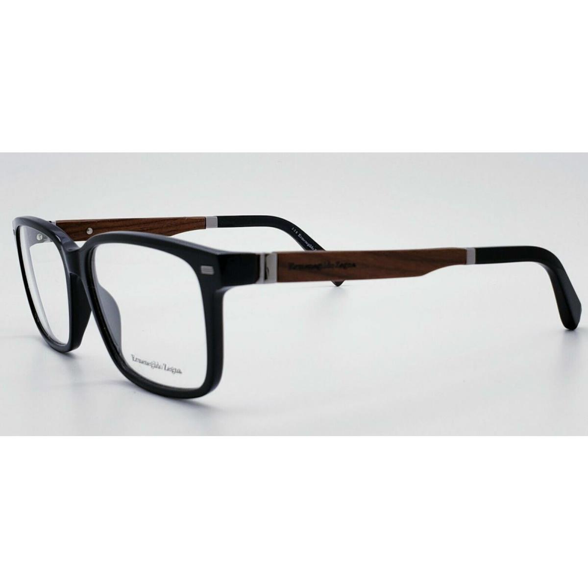 Ermenegildo Zegna Eyeglasses EZ 5078 001 55-16 Black Wood Frames