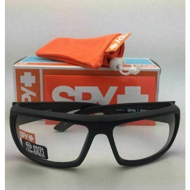 Spy Optic Ansi Z87.1 Safety Sunglasses Bounty Matte Black Frame Clear Lenses