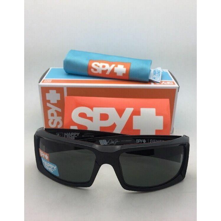 Spy Optic Sunglasses General Shiny Black Frames with Hd+ Grey-green Lenses