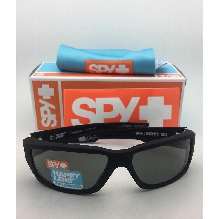 Polarized Spy Optic Sunglasses Dirty MO Soft Matte Black Frame W/grey-green Lens