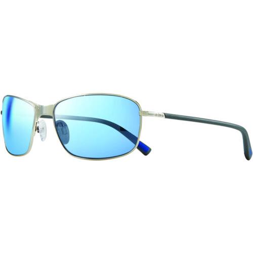 Revo Decoy Men`s Polarized Chrome Metal Wrap Sunglasses - RE108403BL- Japan - Chrome Frame, Blue Water Lens