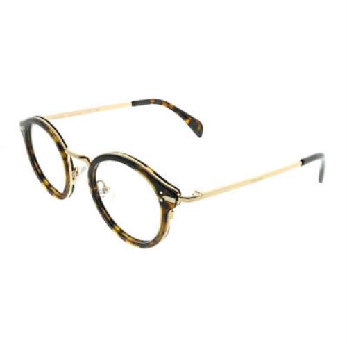 Celine Joe CL 41380 Ant Dark Havana Gold Plastic Round Eyeglasses 46mm