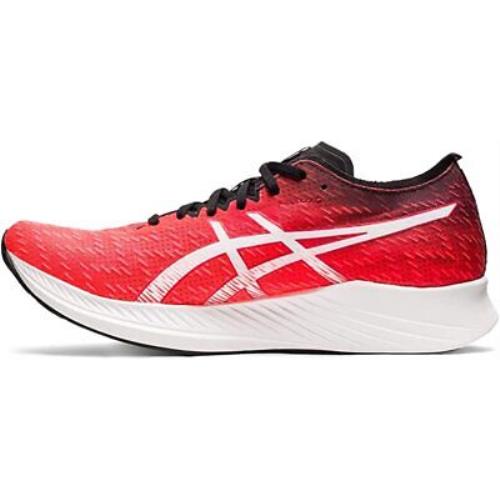 Asics Men`s Magic Speed Running Shoes Sunrise Red/white 11.5 D Medium US