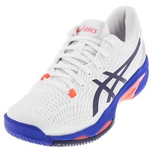 Asics Women`s Solution Speed FF 2 Tennis Shoes White and Peacoat