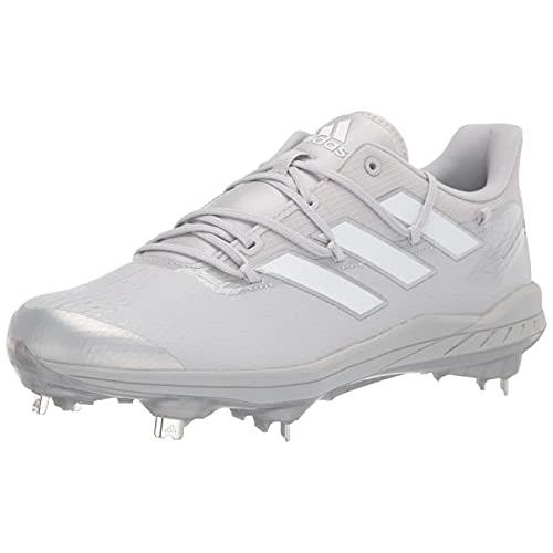 Adidas Men`s Adizero Afterburner 8 Baseball Shoe - Choose Sz/col Team Light Grey/White/Silver Metallic