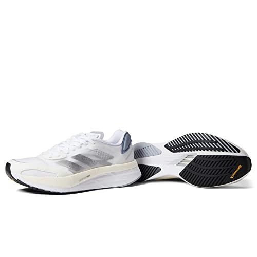 Adidas Women`s Adizero Boston 10 Sneaker - Choose Sz/col White/Silver Metallic/Halo Silver