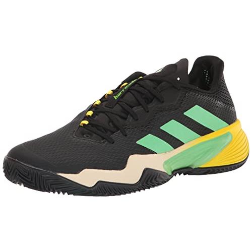 Adidas Men`s Barricade Tennis Shoe Optionn 1 White/Beam Green/Beam Yellow