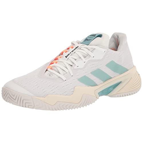 Adidas Men`s Barricade Tennis Shoe Optionn 1 White/White/Orbit Grey (Parley)