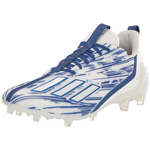 Adidas Men`s Adizero Football Cleats - Choose Sz/col White/Team Royal Blue/White