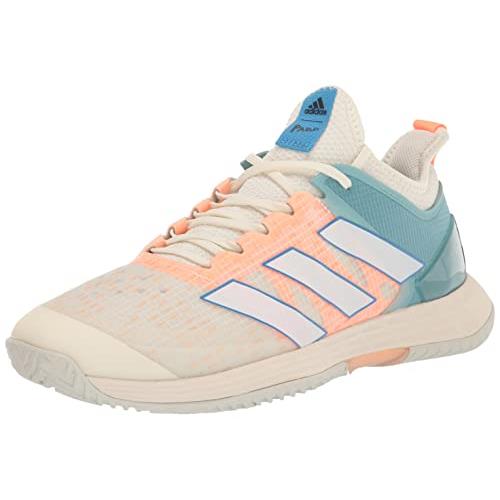 Adidas Men`s Adizero Ubersonic 4 Tennis Shoe - Choose Sz/col Off White/White/Beam Orange (Parley)
