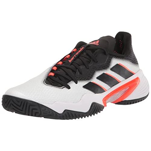 Adidas Men`s Barricade Tennis Shoe Option 1 White/Core Black/Solar Red