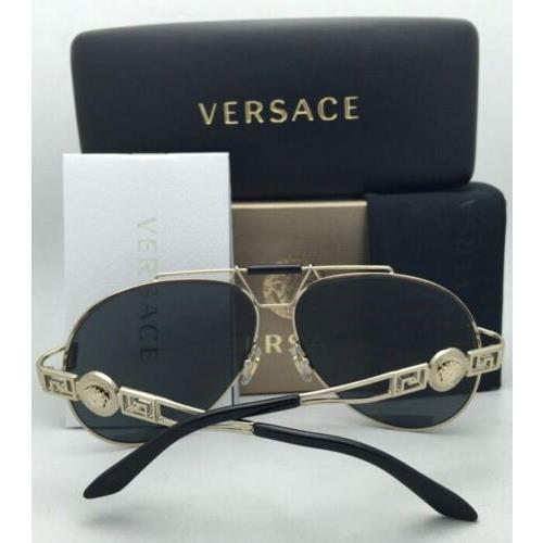 Versace sunglasses  - Pale Gold / Black Frame, Grey Lens 2