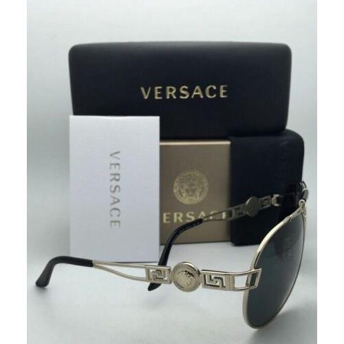 Versace sunglasses  - Pale Gold / Black Frame, Grey Lens 3