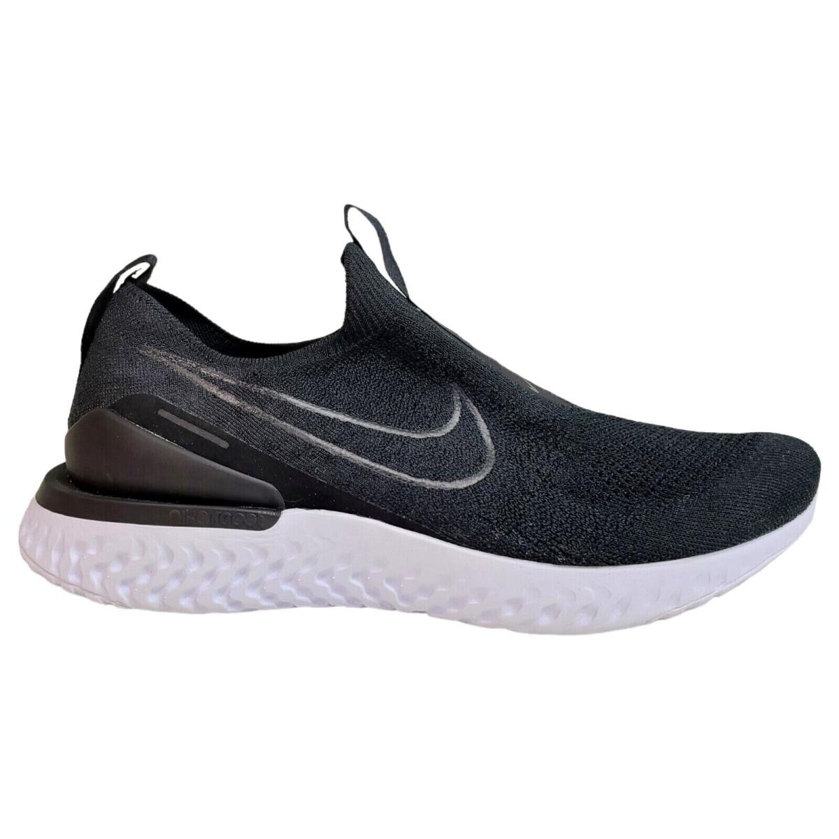 Nike Mens 10 11 Epic Phantom React Flyknit Running Shoes Black BV0417-001