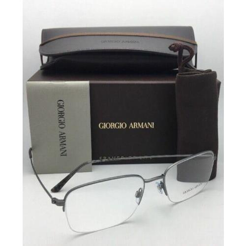 Giorgio Armani eyeglasses  - Matte Gunmetal Frame, Clear with Demo Print Lens 8