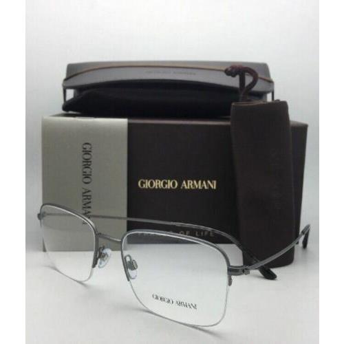 Giorgio Armani eyeglasses  - Matte Gunmetal Frame, Clear with Demo Print Lens 10