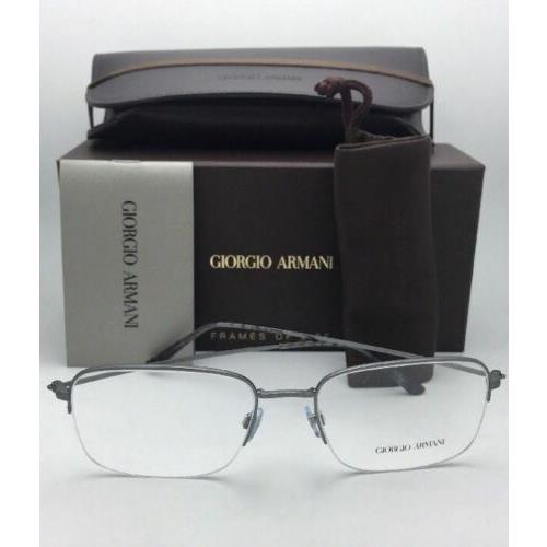 Giorgio Armani eyeglasses  - Matte Gunmetal Frame, Clear with Demo Print Lens 0