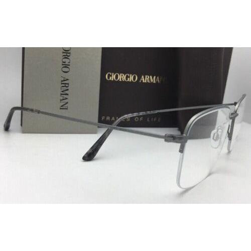 Giorgio Armani eyeglasses  - Matte Gunmetal Frame, Clear with Demo Print Lens 3