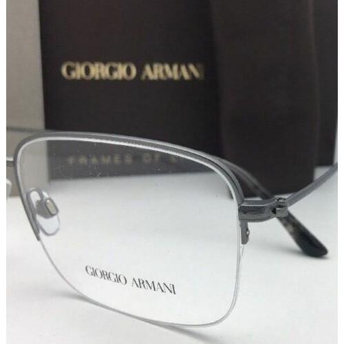 Giorgio Armani eyeglasses  - Matte Gunmetal Frame, Clear with Demo Print Lens 5
