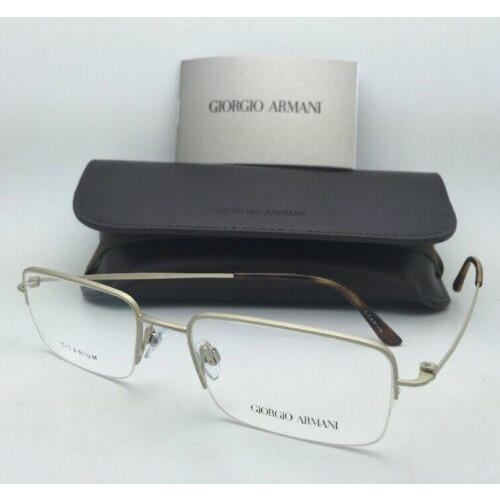 Giorgio Armani Eyeglasses AR 5003-T 3002 53-19 Semi Rimless Matte Gold Frames
