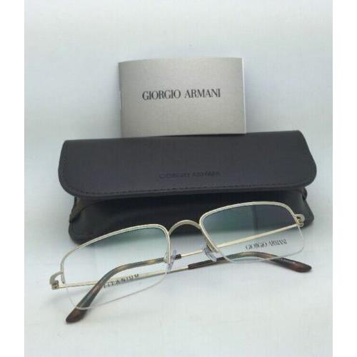 Giorgio Armani eyeglasses  - Matte Gold / Tortoise Frame, demo lenses Lens 9
