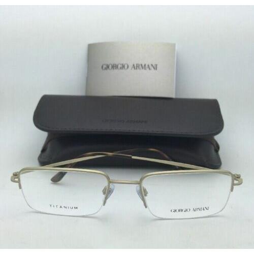 Giorgio Armani eyeglasses  - Matte Gold / Tortoise Frame, demo lenses Lens 0