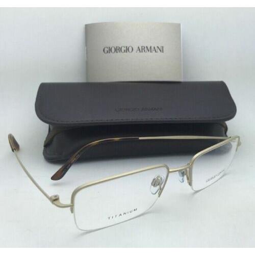 Giorgio Armani eyeglasses  - Matte Gold / Tortoise Frame, demo lenses Lens 1