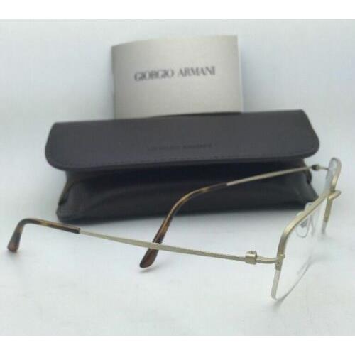 Giorgio Armani eyeglasses  - Matte Gold / Tortoise Frame, demo lenses Lens 3