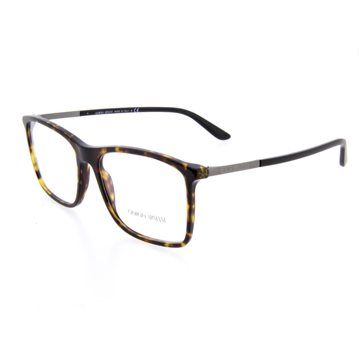 Giorgio Armani eyeglasses  - Tortoise Front with Gunmetal & Black Temples Frame, Demos with GA Print Lens 9