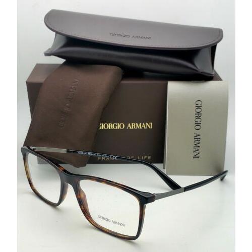 Giorgio Armani Eyeglasses AR 7146 5026 56-17 Tortoise Frames Gunmetal Hinges