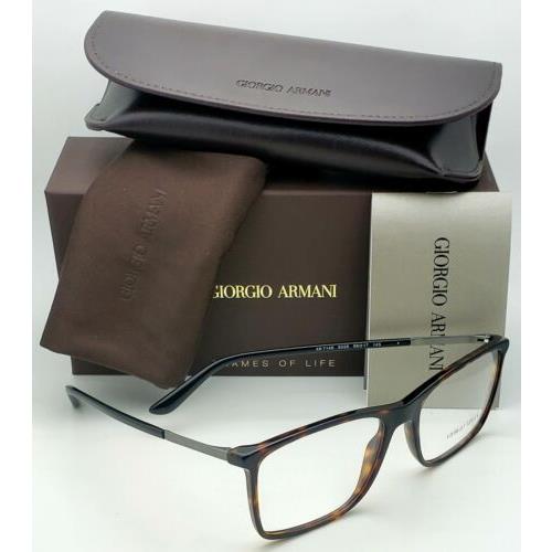 Giorgio Armani eyeglasses  - Tortoise Front with Gunmetal & Black Temples Frame, Demos with GA Print Lens 10