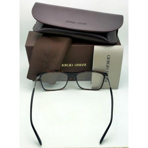 Giorgio Armani eyeglasses  - Tortoise Front with Gunmetal & Black Temples Frame, Demos with GA Print Lens 2