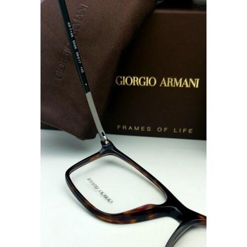 Giorgio Armani eyeglasses  - Tortoise Front with Gunmetal & Black Temples Frame, Demos with GA Print Lens 5