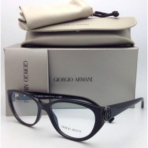 Giorgio Armani Eyeglasses AR 7020 5017 55-16 Black Cat-eye Frame /clear Lens