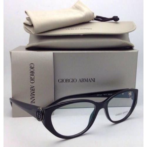 Giorgio Armani eyeglasses  - Black Frame, Clear with Demo Print Lens 1