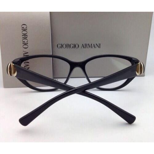Giorgio Armani eyeglasses  - Black Frame, Clear with Demo Print Lens 2
