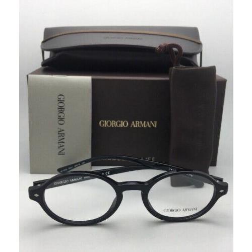 Giorgio Armani eyeglasses  - Matte Black / Black Frame, Clear with Demo Print Lens 0