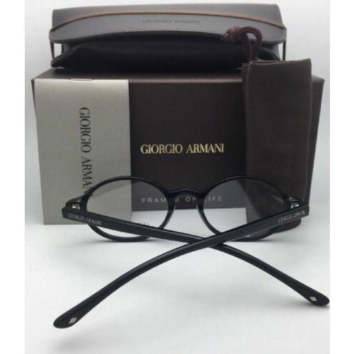 Giorgio Armani eyeglasses  - Matte Black / Black Frame, Clear with Demo Print Lens 2