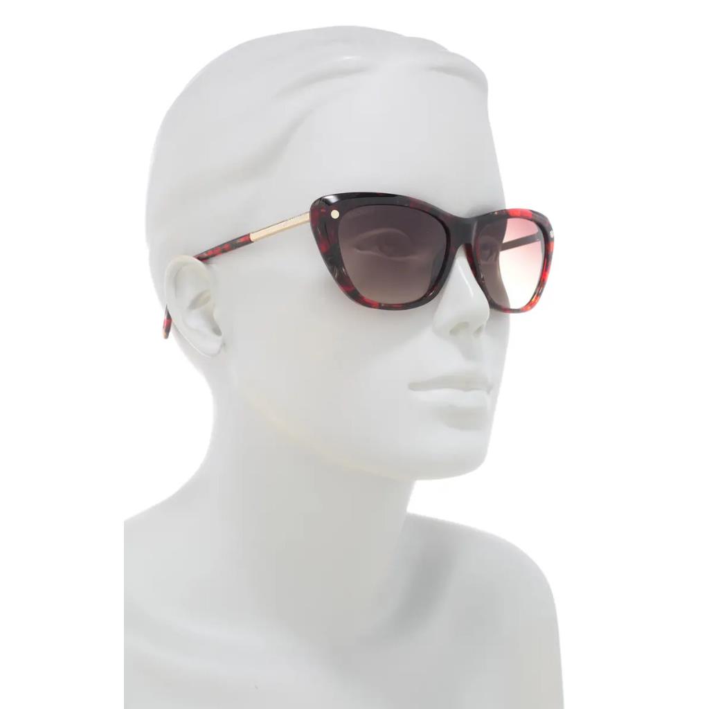 Balmain 56mm Modified Cat Eye Red/tortoise Sunglasses