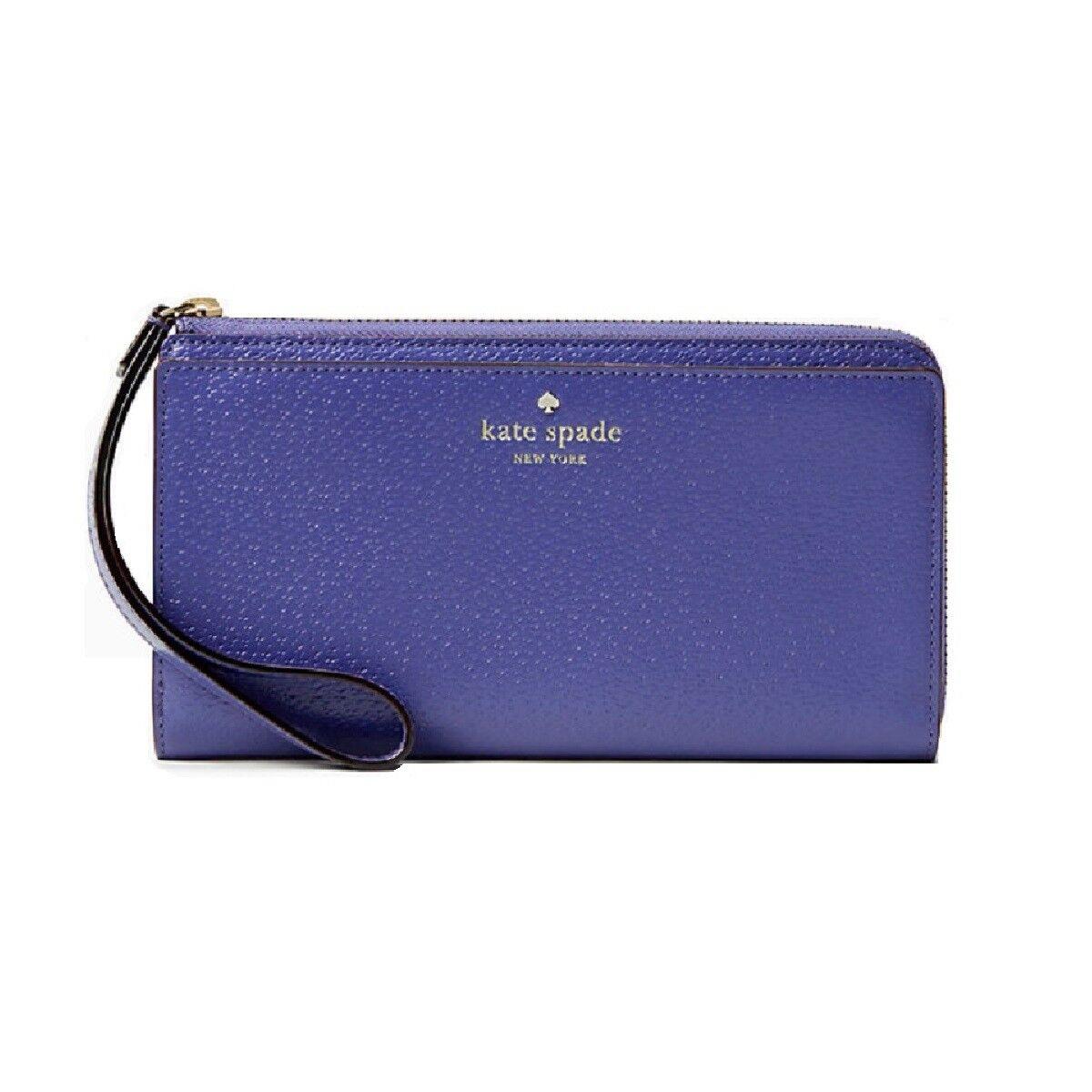 Kate Spade Grand Street Layton Holiday Blue Wallet Purse Clutch Accessories New