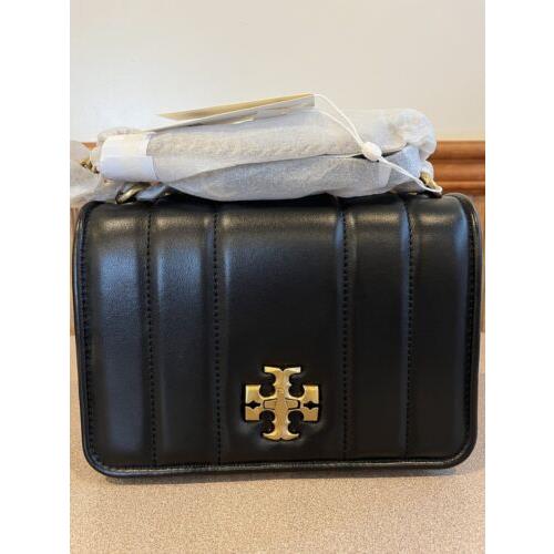 Tory Burch Kira Chain Quilted Leather Shoulder Bag Black