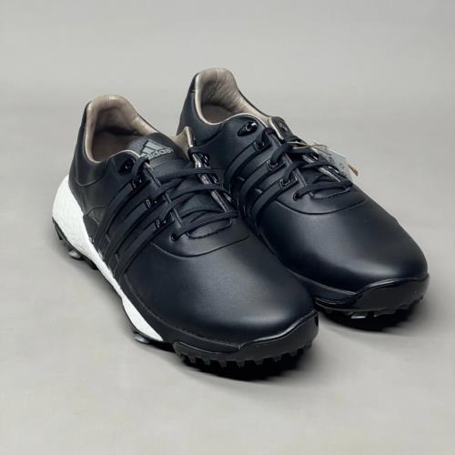 Adidas Golf Shoes TOUR360 22 Leather Men`s Sz 12 Black / Iron Metallic GZ3158 N